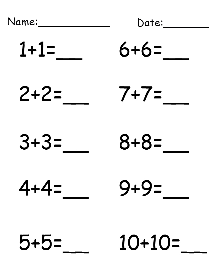 Addition Worksheet