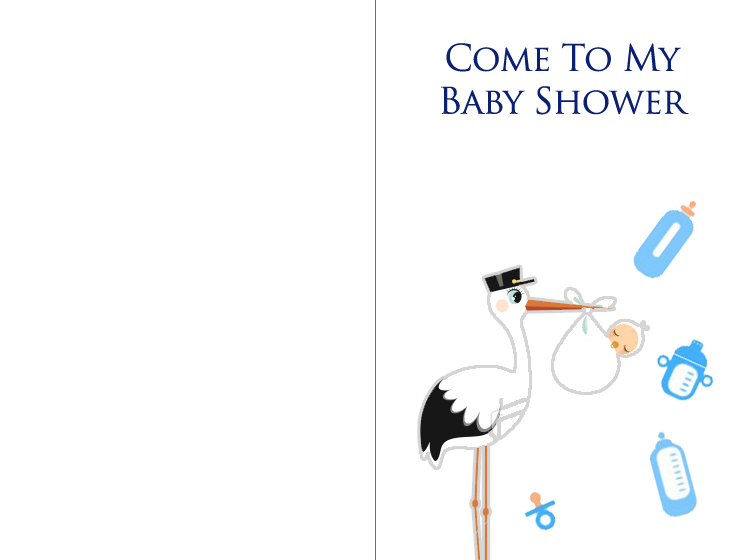 Blue Baby Shower Invitation