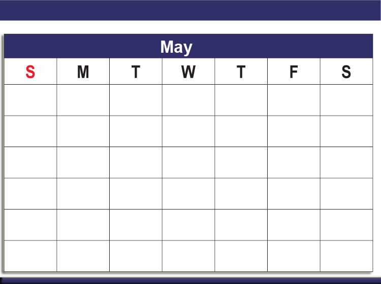 Printable Blank May Calendars
