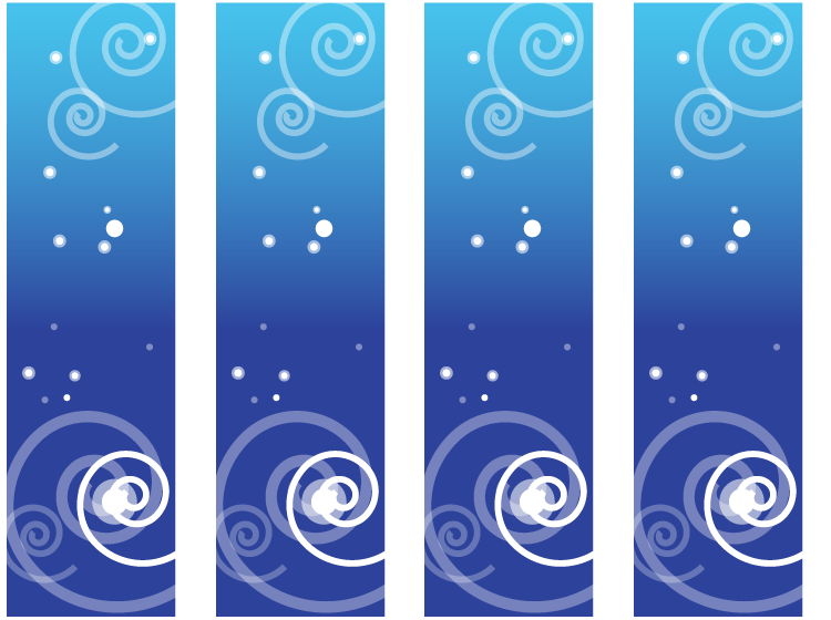 Printable Blue Swirl Bookmarks