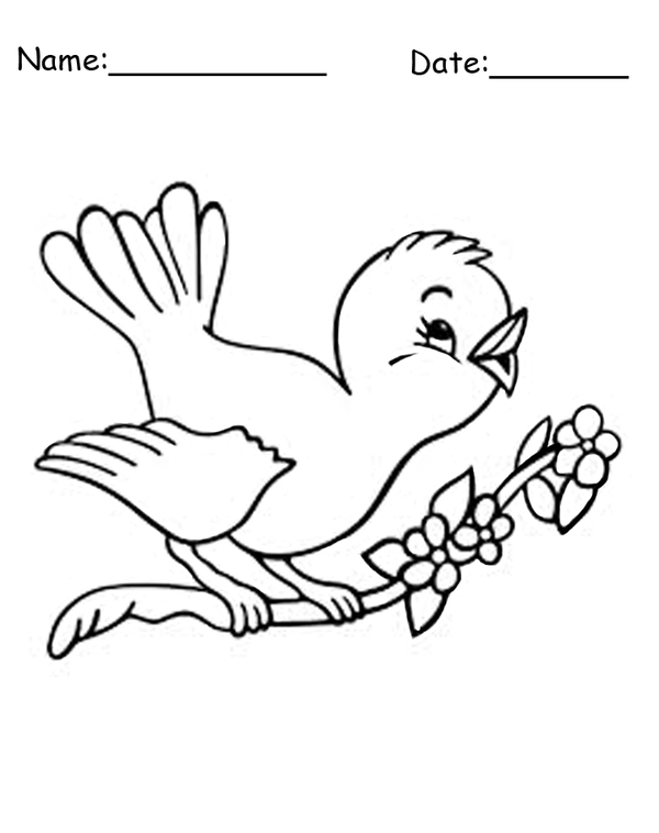 Printable Birdie Coloring Pages