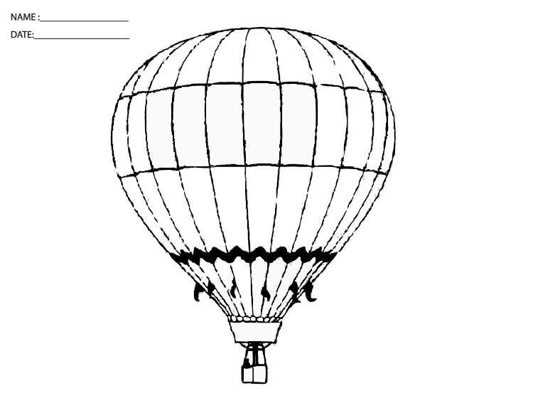Printable Hot Air Balloon Coloring Sheets
