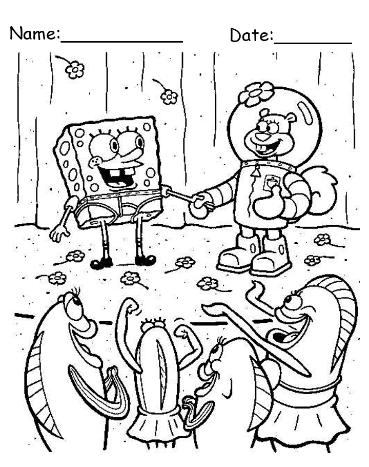 Spongebob Sandy Cheeks Printable Coloring Pages