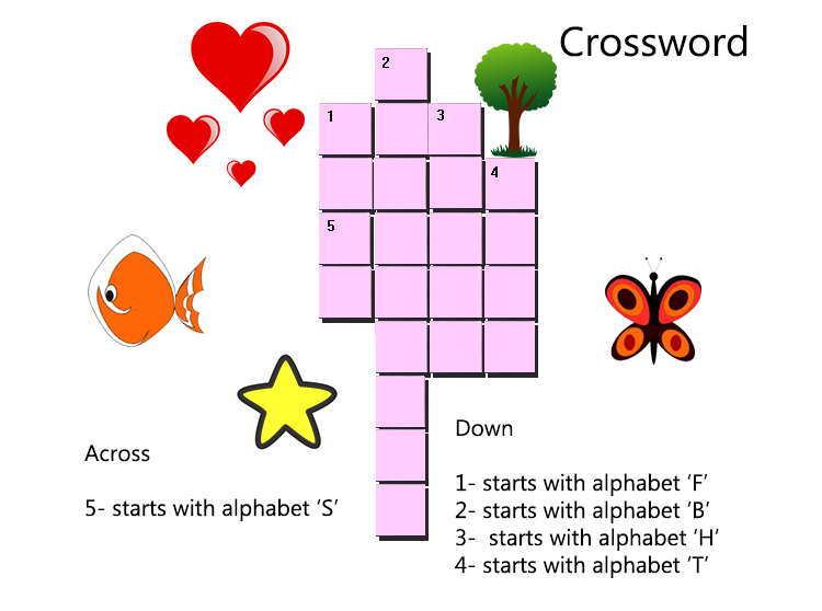 Items Crossword Puzzle Printable Games