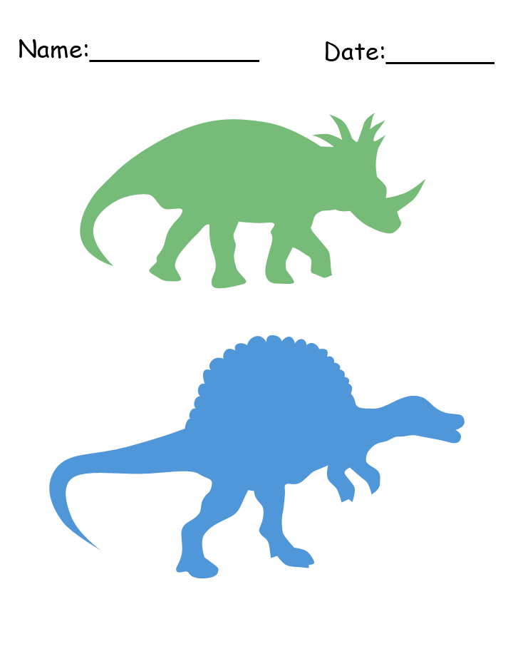 Triceratops Dinosaur Stencil 