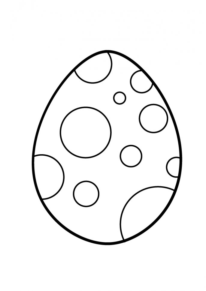Coloring Page Easter egg circles