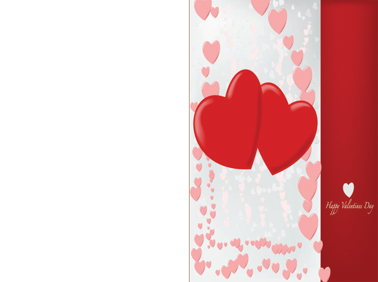 Printable Bright Heart Valentines Day Cards