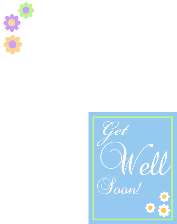 Printable Get Well Soon Daisy Cards