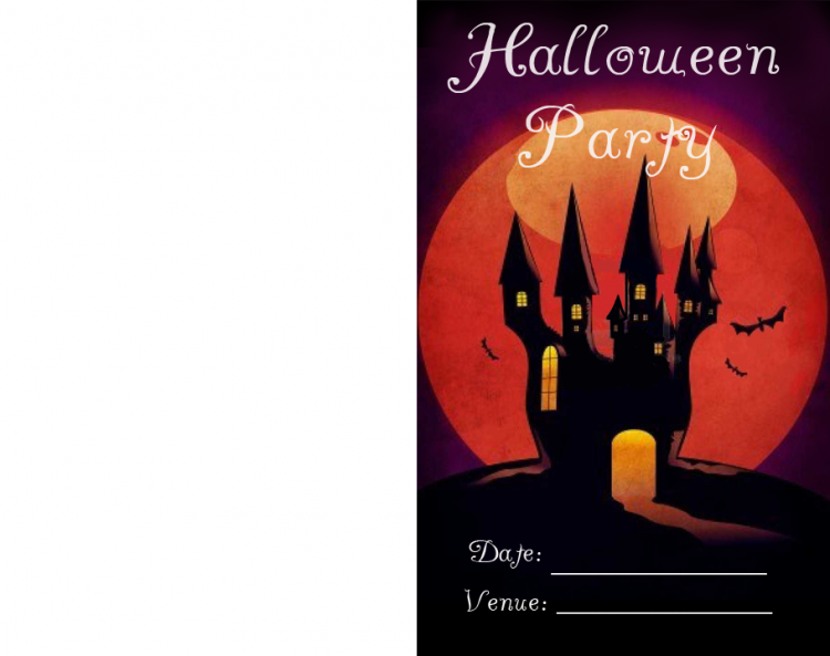 Spooky House Halloween Party Printable Invitations