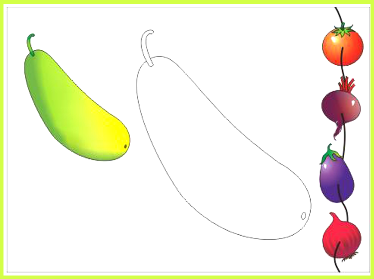 Printable Veggies Kindergarten Worksheets