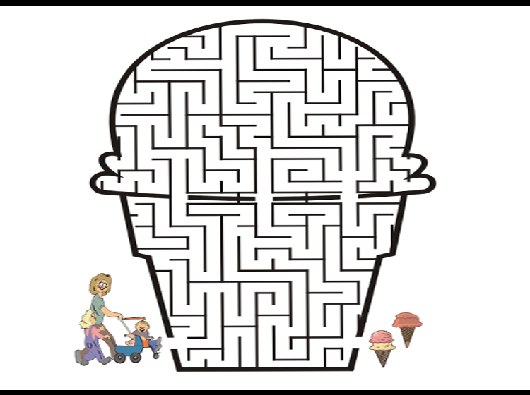 Ice Cream Cone Printable Maze