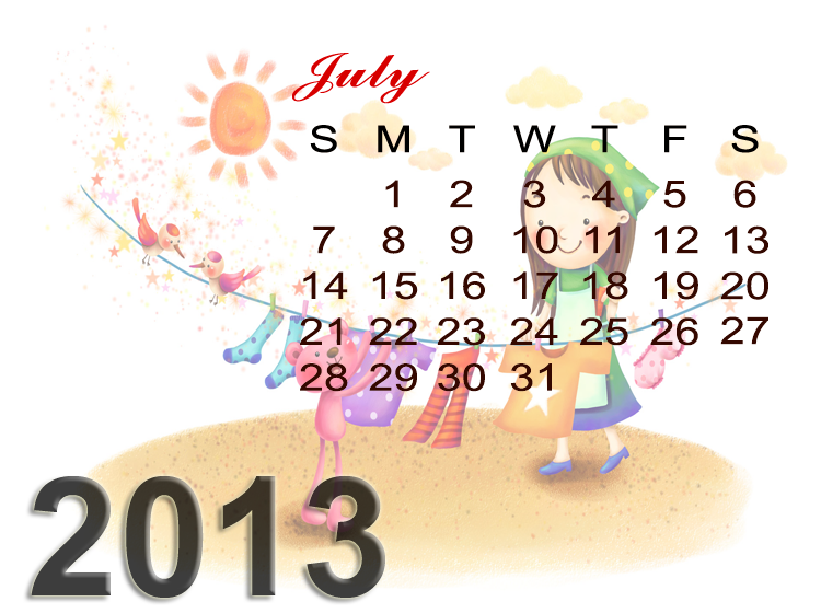 July 2013 Calendar 
