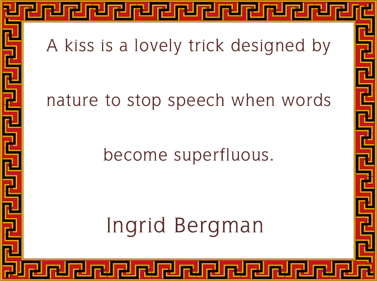 Ingrid Bergman Red Border Love Quotes