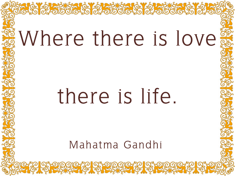 Mahatma Gandhi Floral Border Printable Love Quote