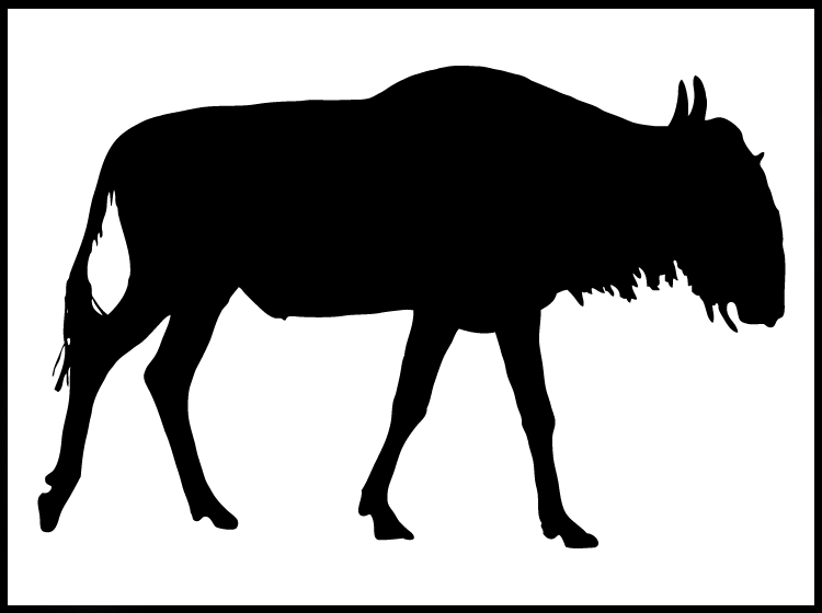 Wildebeest Printable Stencil