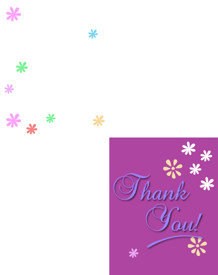 Printable Purple Floral Thank You Cards