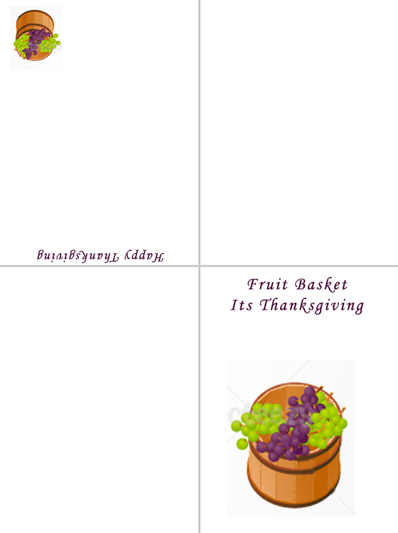 Printable Thanksgiving Basket Cards
