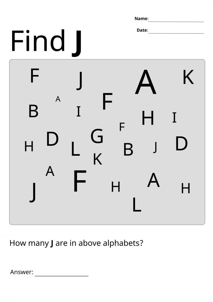 Printable Letters Visual Scanning Worksheets
