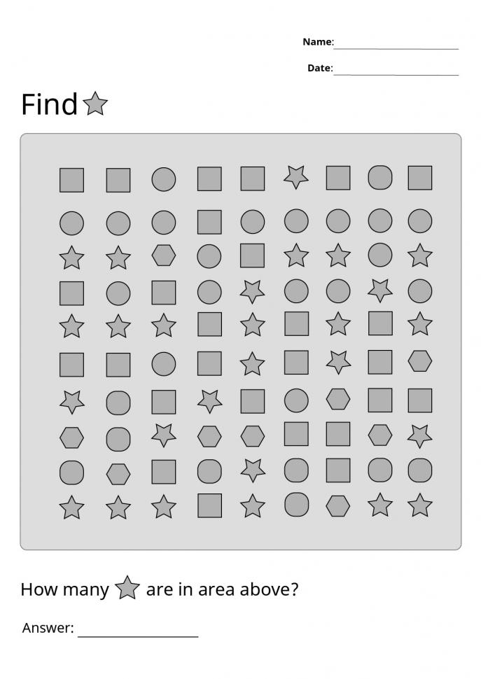 Printable Letters Visual Scanning Worksheets