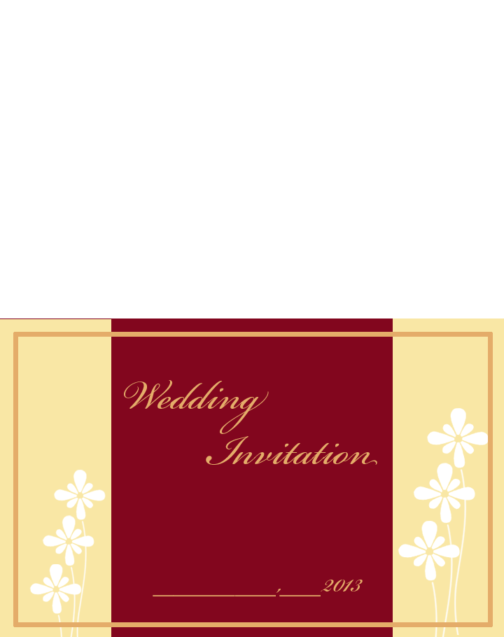 Red And Gold Wedding Printable Cards