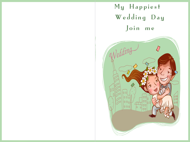 My Happiest Wedding Day Teal Wedding Invitation