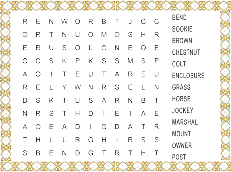 Game Night Printable Word Search Puzzles