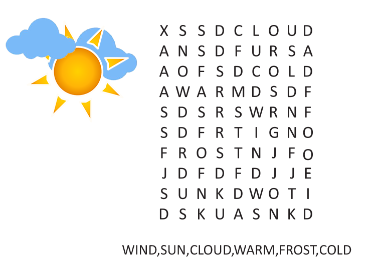 Printable Summer Word Search Puzzles