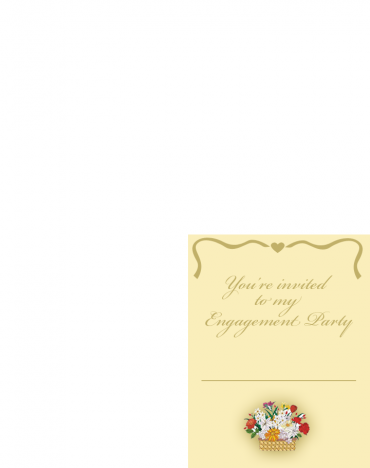 Flower Basket Engagement Party Printable Invitations