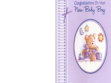 Congratulations on You New Baby Boy Card