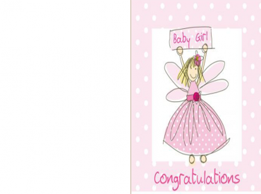 Printable Congratulations Baby Girl Cards