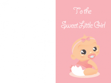 Sweet Little Girl Baby Cards
