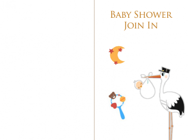 Printable Star and Moon Baby Shower Invitation