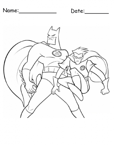 Batman and Robin Printable Coloring Pages