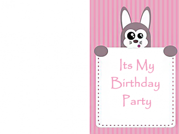 Bunny Birthday Printable Invitations