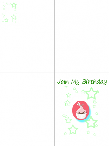 Printable Cup Cake Invitation