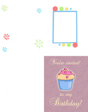 Printable Cupcake Birthday Invitations