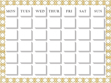 Customized Blank Calendars 