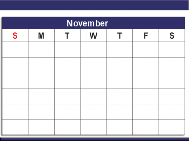 Printable Blank November Calendar