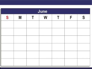 Printable June Blank Calendar
