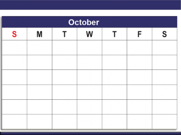 Printable October Blank Calendars