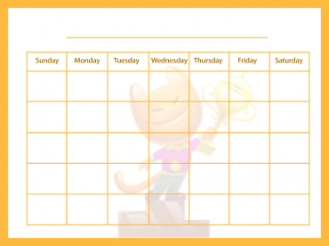 Printable Yellow Blank Calendars
