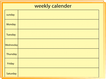 Tan Blank Weekly Printable Calendar