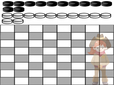 Cowgirl Printable Checkers Board Game