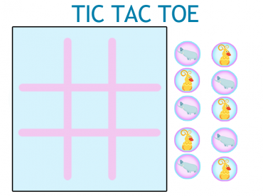 Printable Blue Tic Tac Toe Board Game