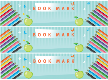 Colored Pencils Rainbow Printable Bookmarks