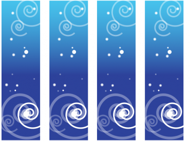 Printable Blue Swirl Bookmarks