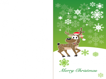 Printable Reindeer Merry Christmas Cards