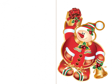 Printable Snowman Card