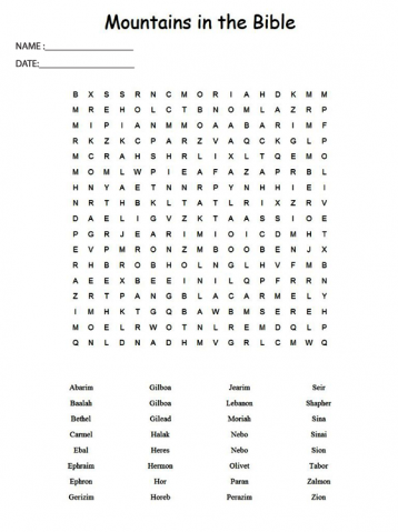 Church Crossword Puzzle Worksheet