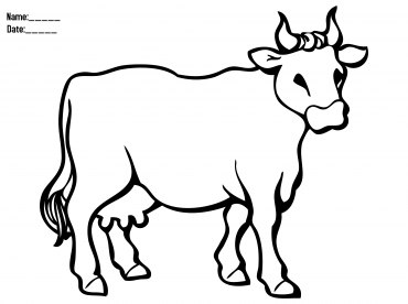 Cow Coloring Printable Activities